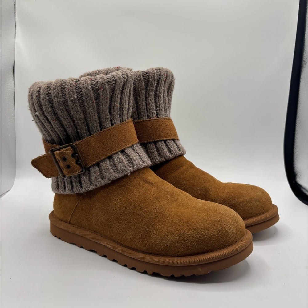 UGG Cambridge Tan Knit Cuff Boots